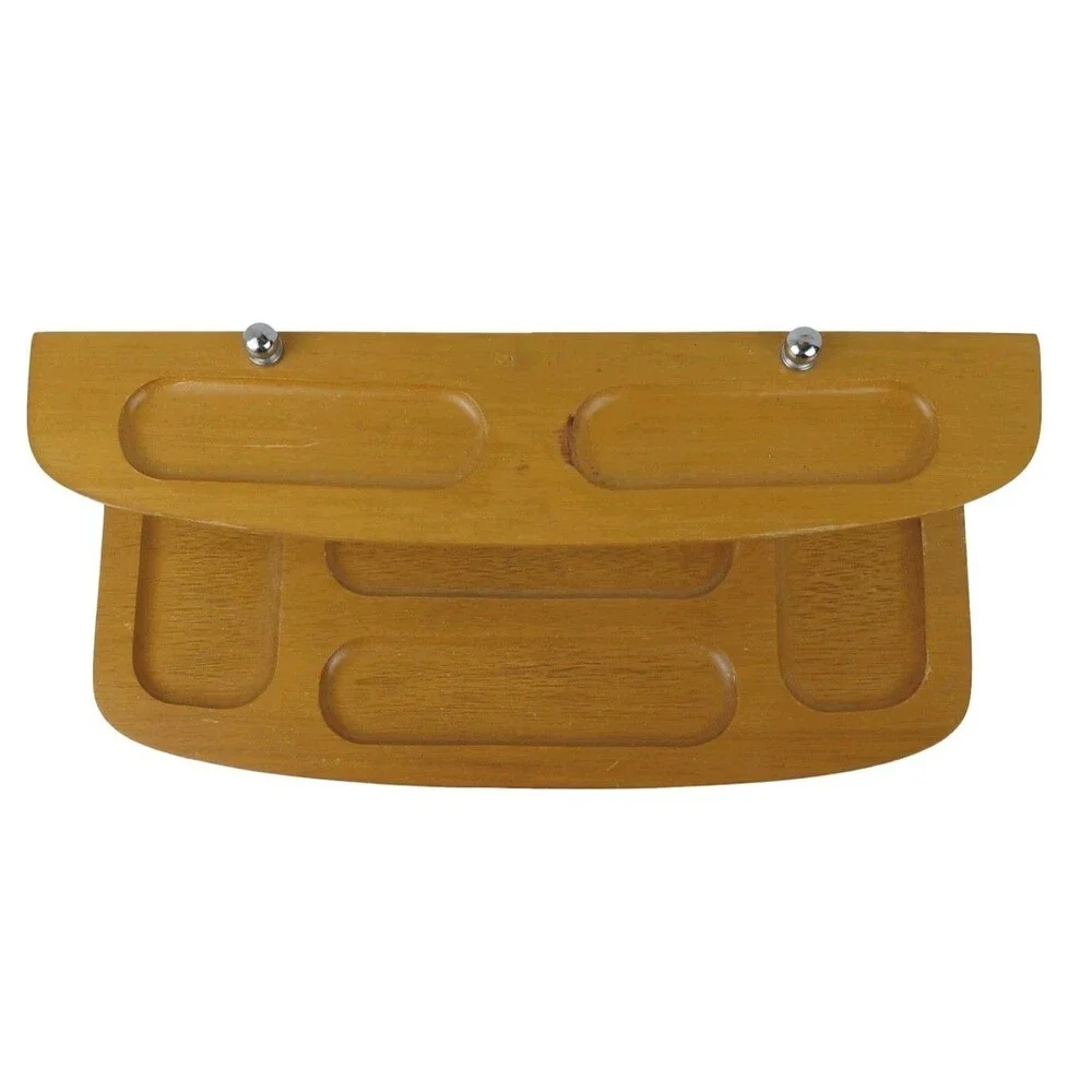 Men's Wood Dresser Tray Valet Jewelry Desk Organizer Caddy MCM Vtg Taiwan